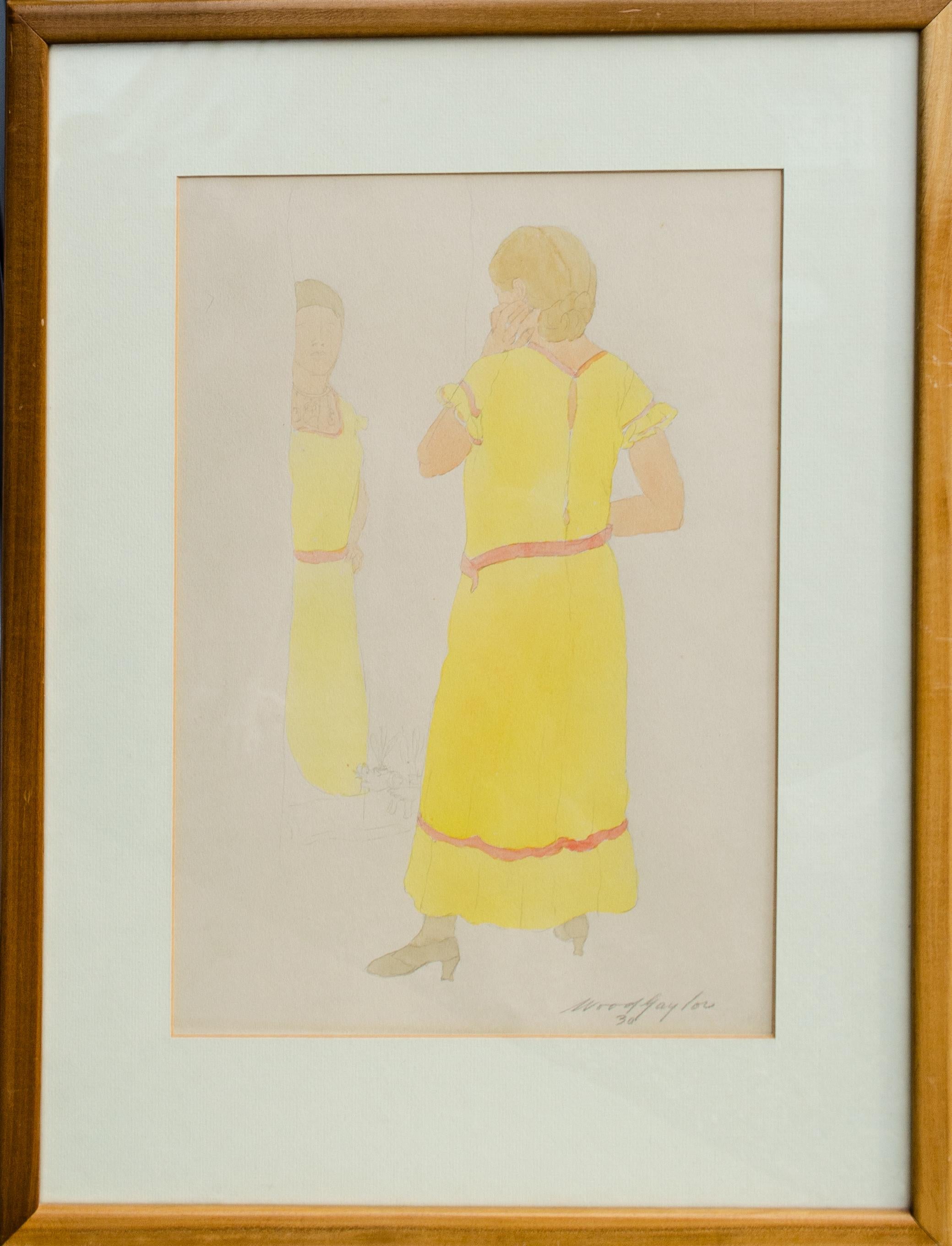Samuel Wood Gaylor American Modernist Watercolor For Sale 1