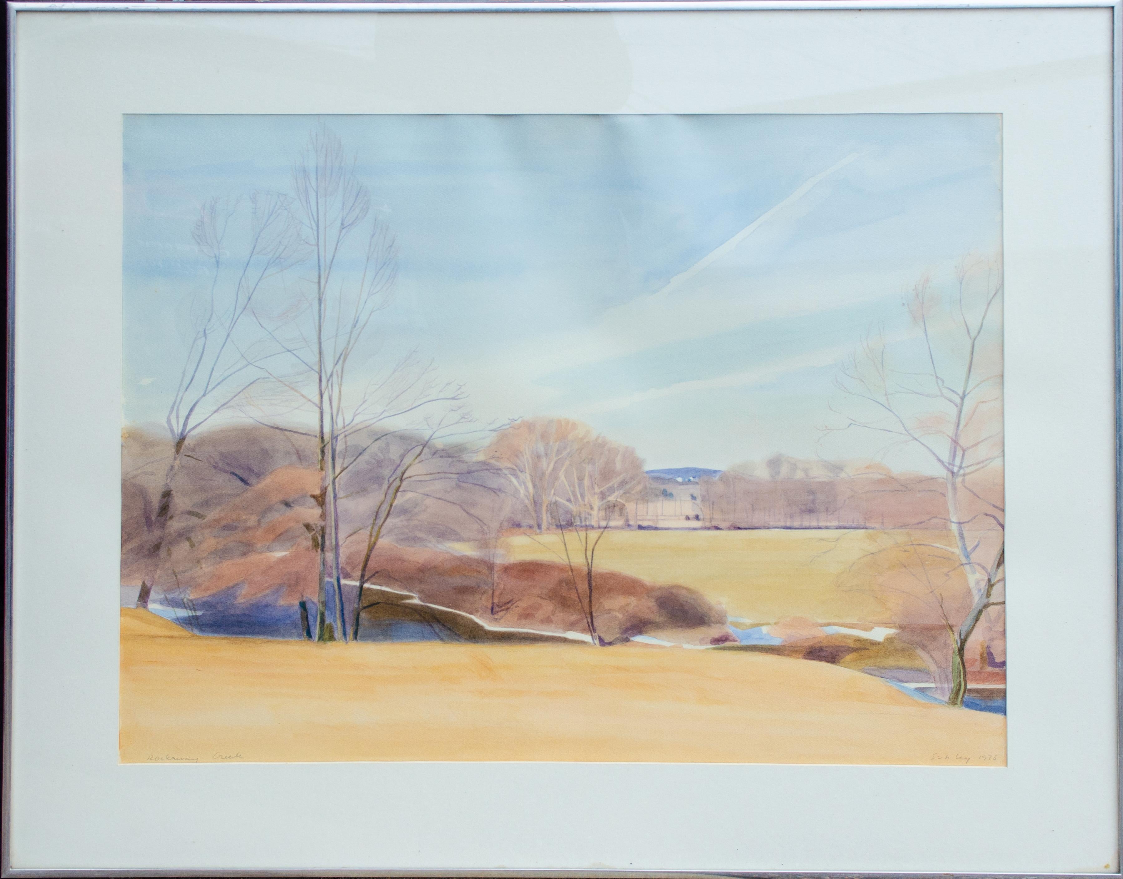 Reeve Schley Watercolor of Rockaway Creek, NJ 1