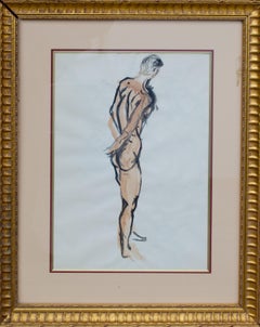 Ross Bleckner Watercolor Figure Painting