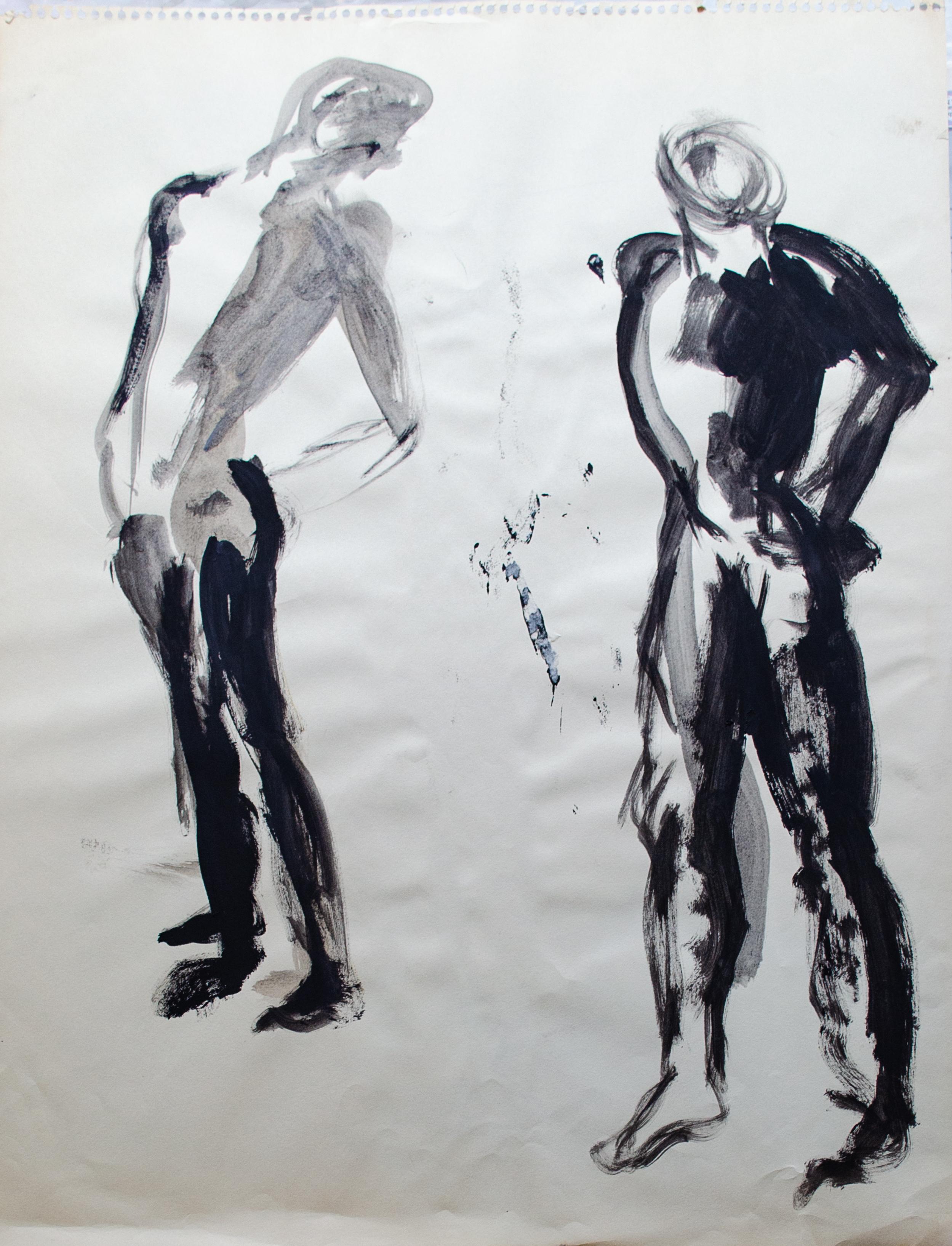 Ross Bleckner Group of 3 Figure Drawings (attrb.) For Sale 1