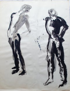 Ross Bleckner Group of 3 Figure Drawings (attrb.)
