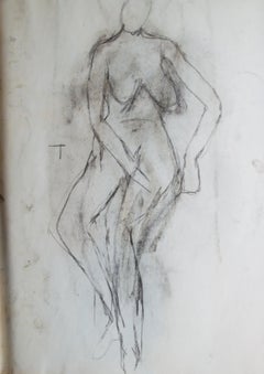 Group of 3 Double Sided Figure Drawings by Ross Bleckner (attrb.)