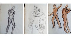 Group of 3 Figure Drawings by Ross Bleckner (attrb.)
