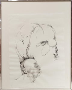 Dibujo surrealista de una figura mitológica de Todd Siler