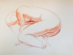 Drawing of a Sleeping Woman by Antoniucci Volti, Signed