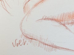 Drawing of a Sleeping Woman by Antoniucci Volti, Signed