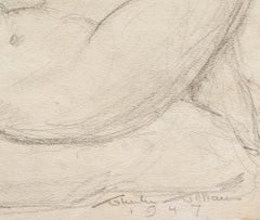 Disegno Art Deco fronte/retro di William Williams, firmato