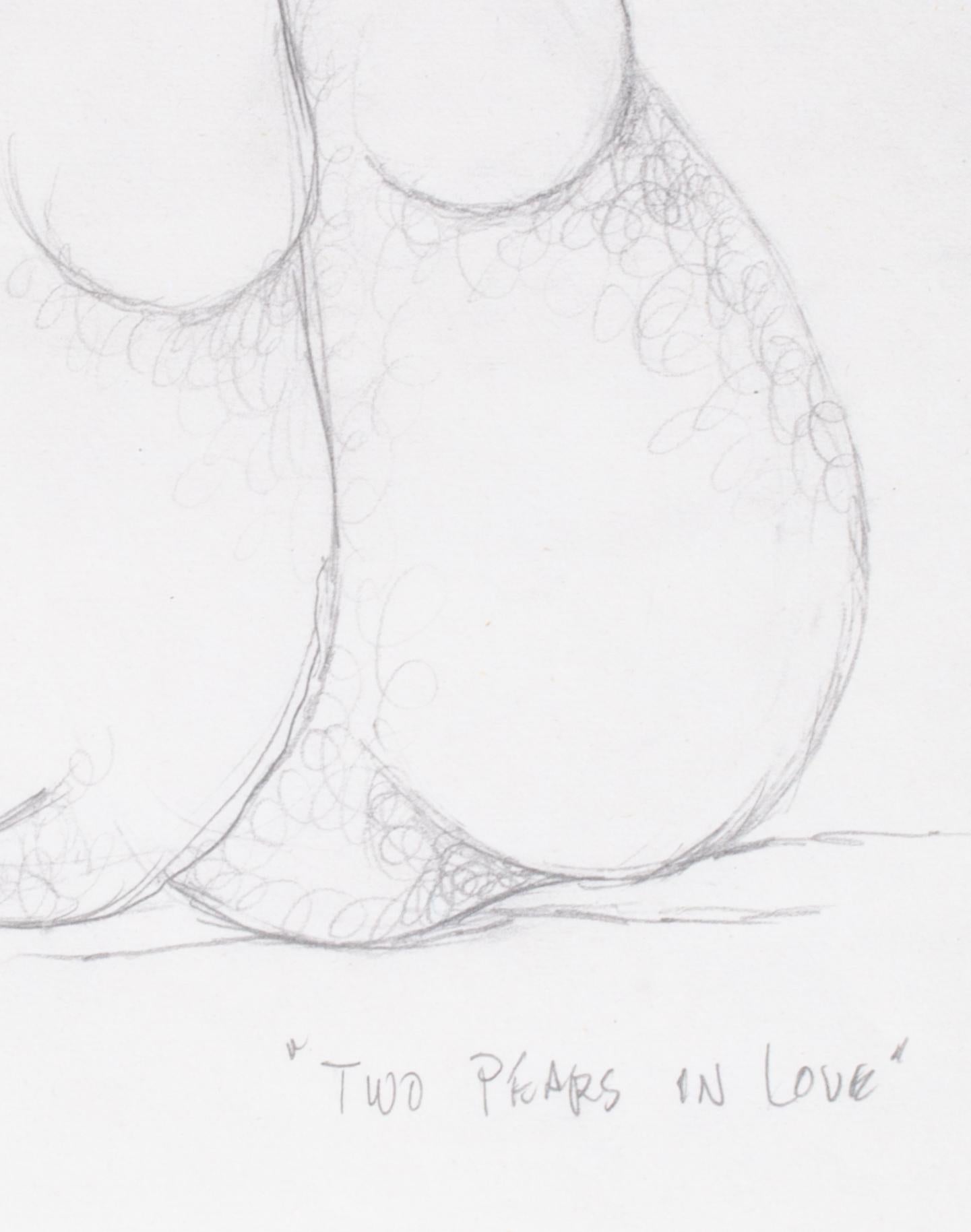 SACHA (American, b. 1965)
Two Pears in Love, 2008
Pencil on paper
20 x 16 in.
Signed lower left: Sacha 2008 NYC
Inscribed lower right: 