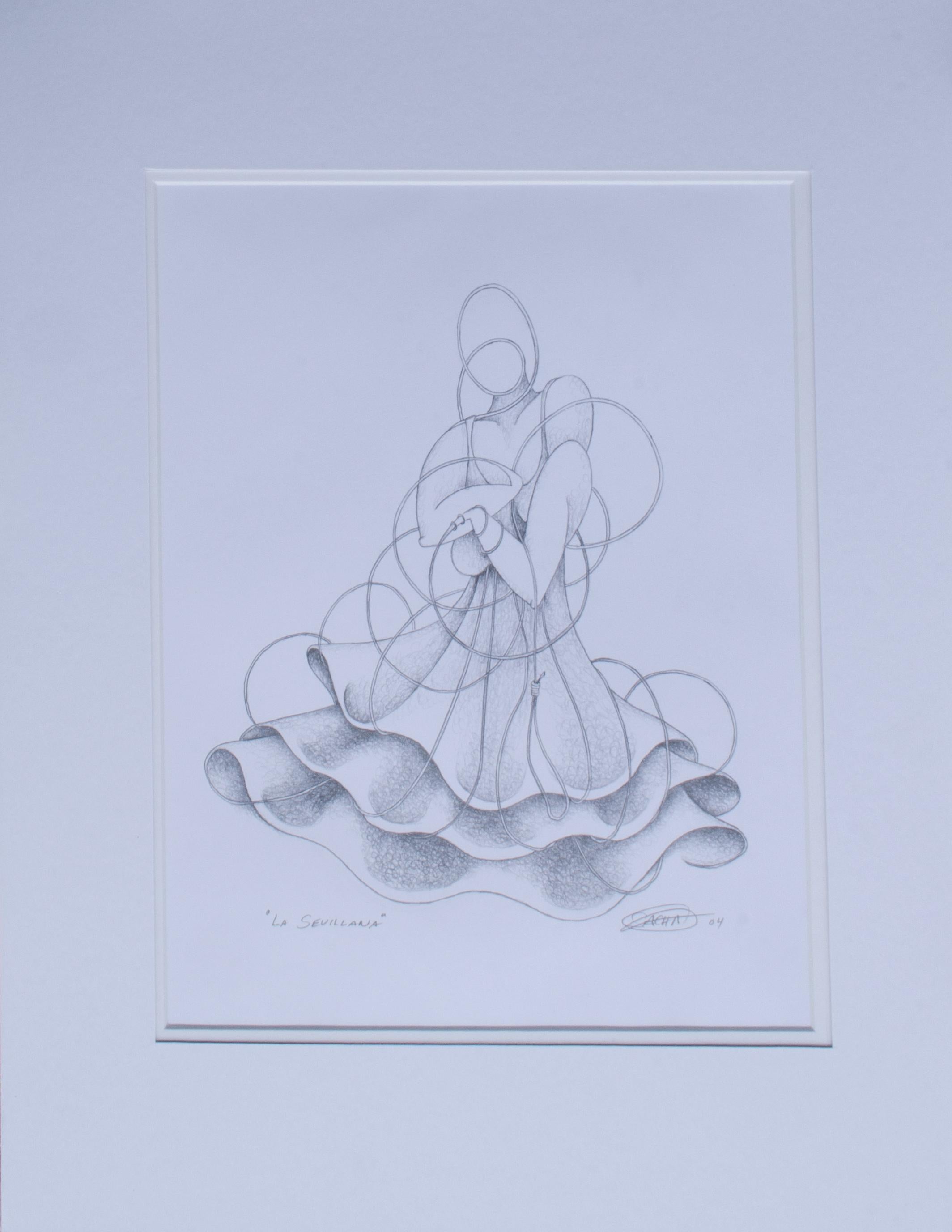 Dancing Figure Graphite Drawing by SACHA - Art by Sacha