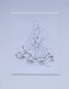 Dancing Figure Graphite Drawing by SACHA