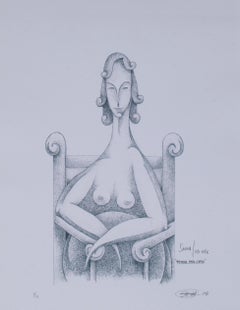 Lámina Surrealista Mujer Desnuda del Artista SACHA de NY