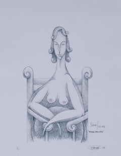 Surrealist Nude Woman Print by NY Artist SACHA