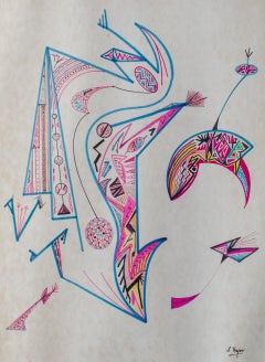 Tribal Marker Drawing by Seymour Meyer