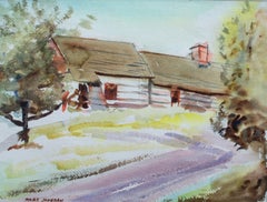 Vintage 4 American Watercolors, c. 1950s, by Mary M. Johnsen