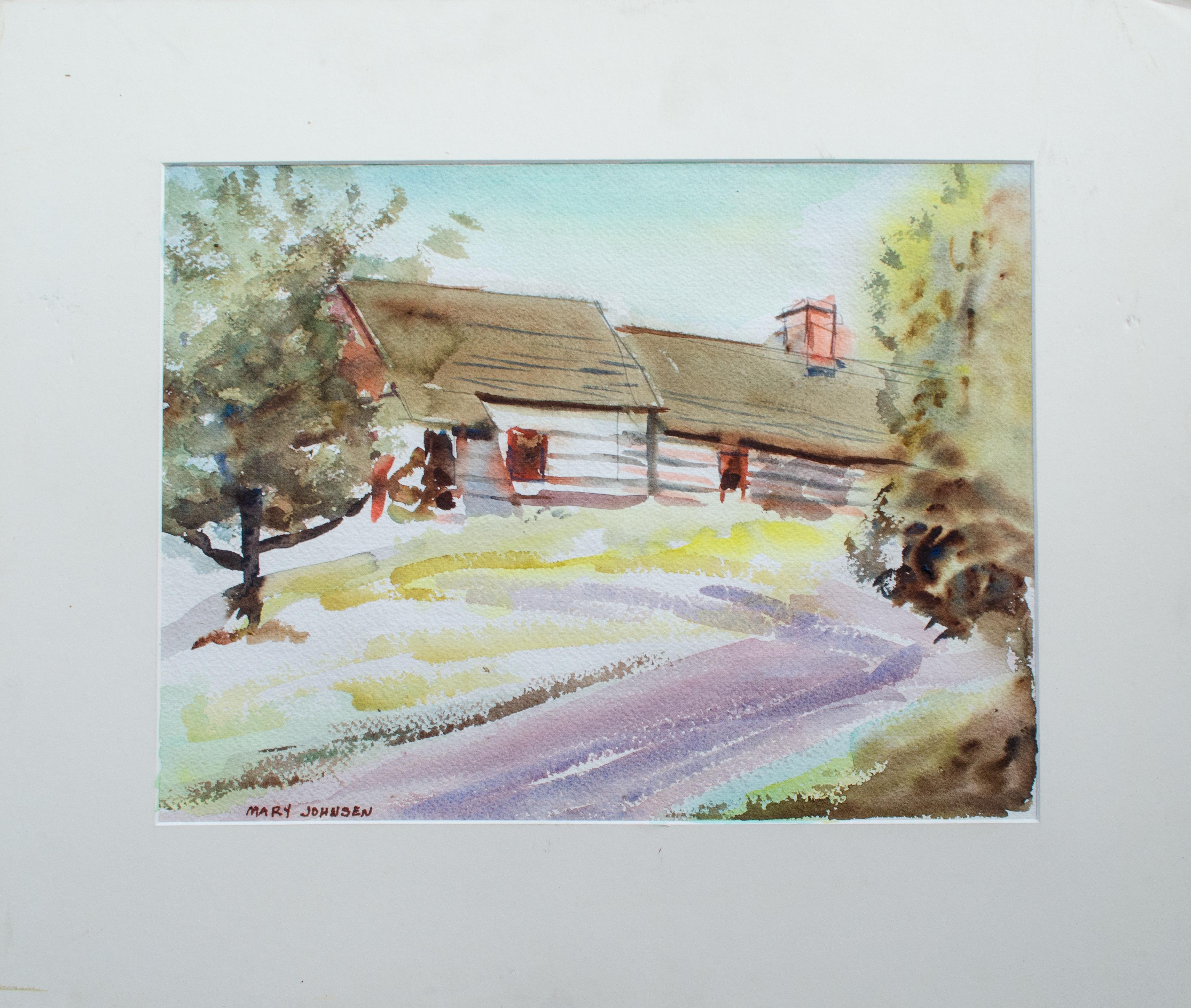 4 American Watercolors, c. 1950s, by Mary M. Johnsen - Art by Mary Johnsen