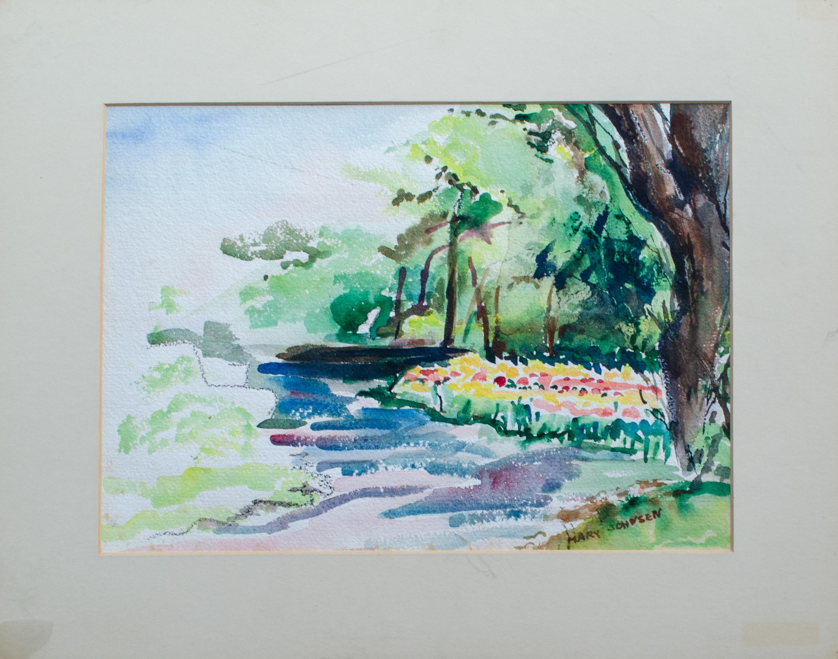 4 American Watercolors, c. 1950s, by Mary M. Johnsen For Sale 6