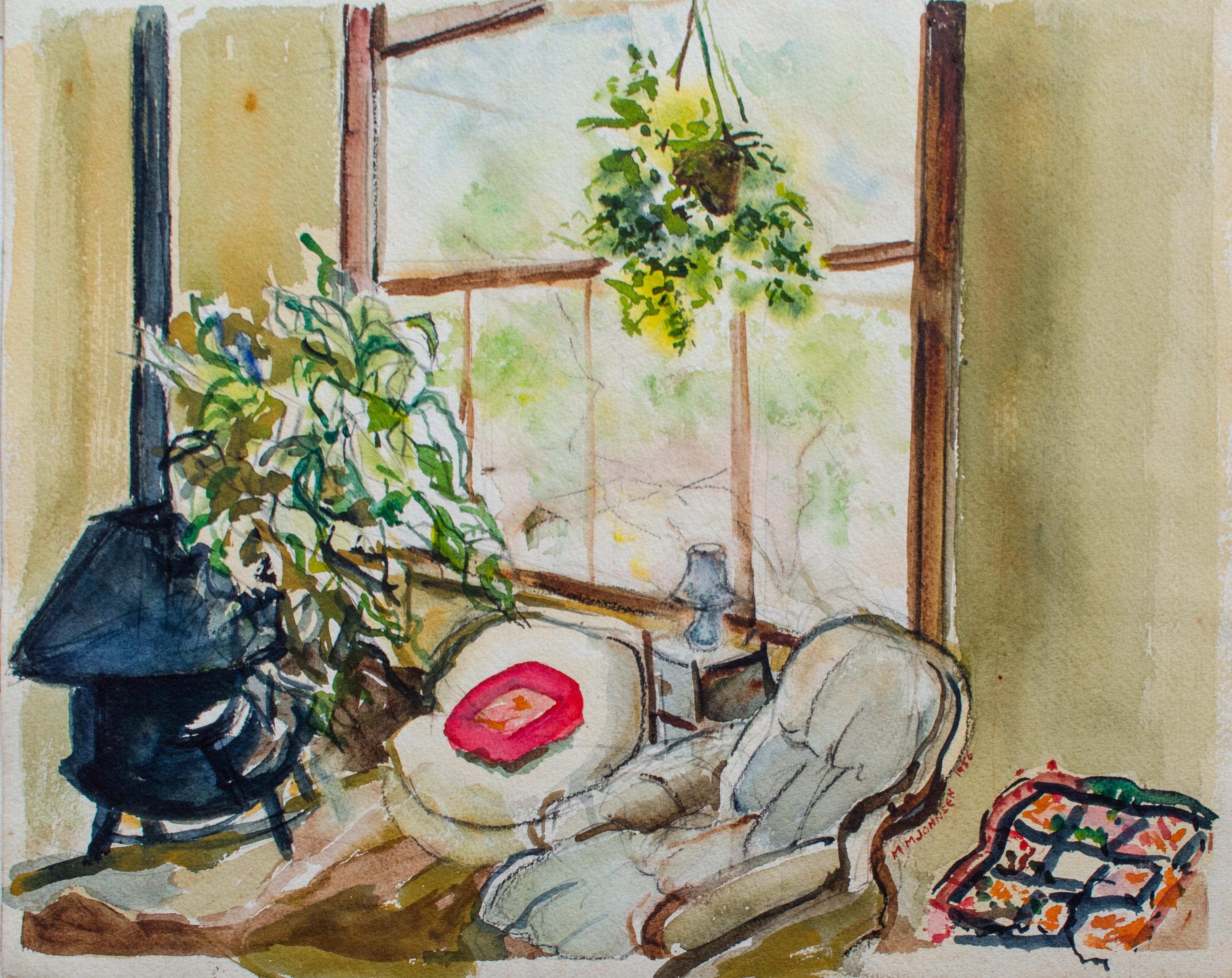 4 American Watercolors, c. 1950s, by Mary M. Johnsen For Sale 10
