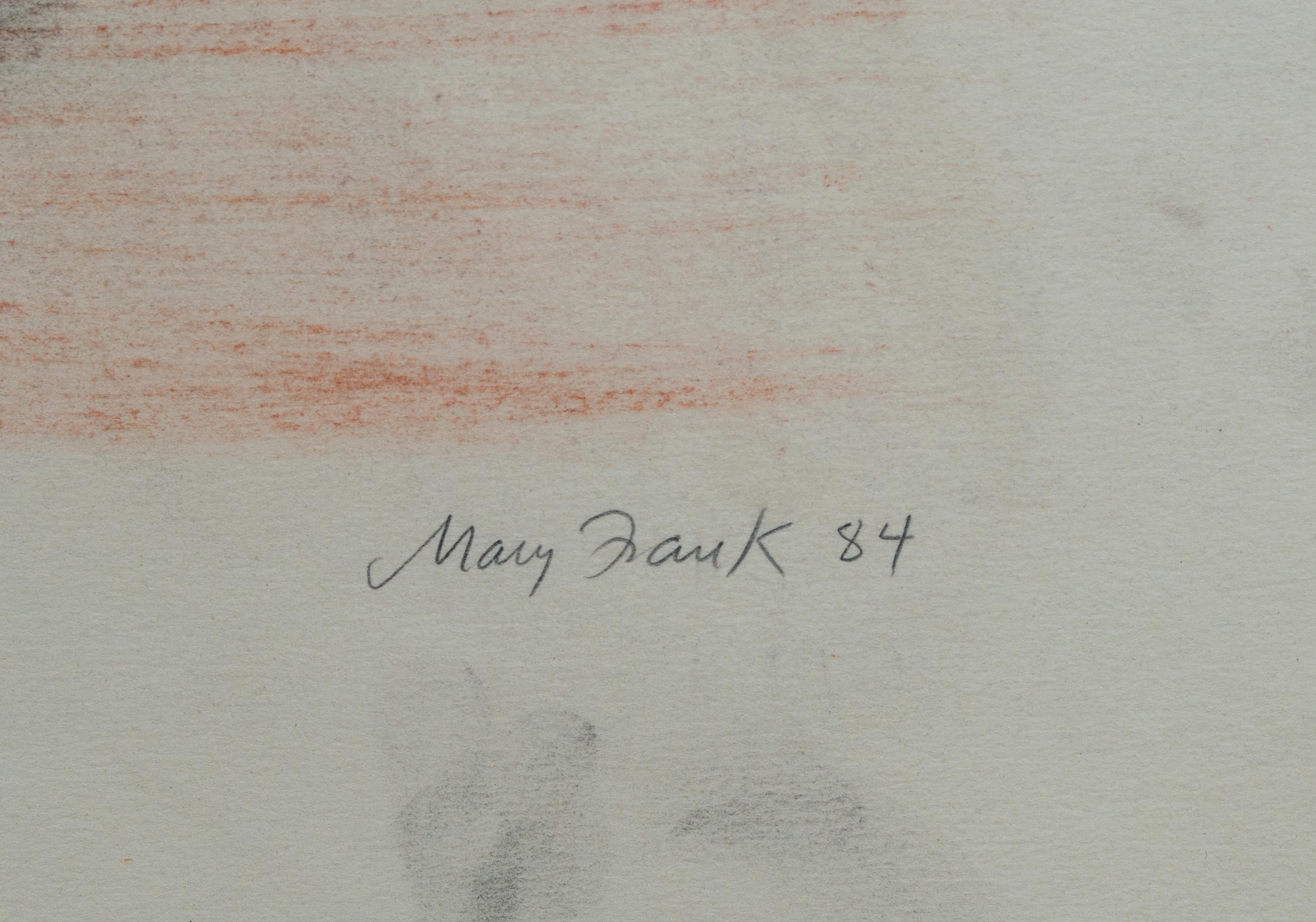 Drawing original de Mary Frank - Figure au fusain et au pastel, 1984 en vente 2