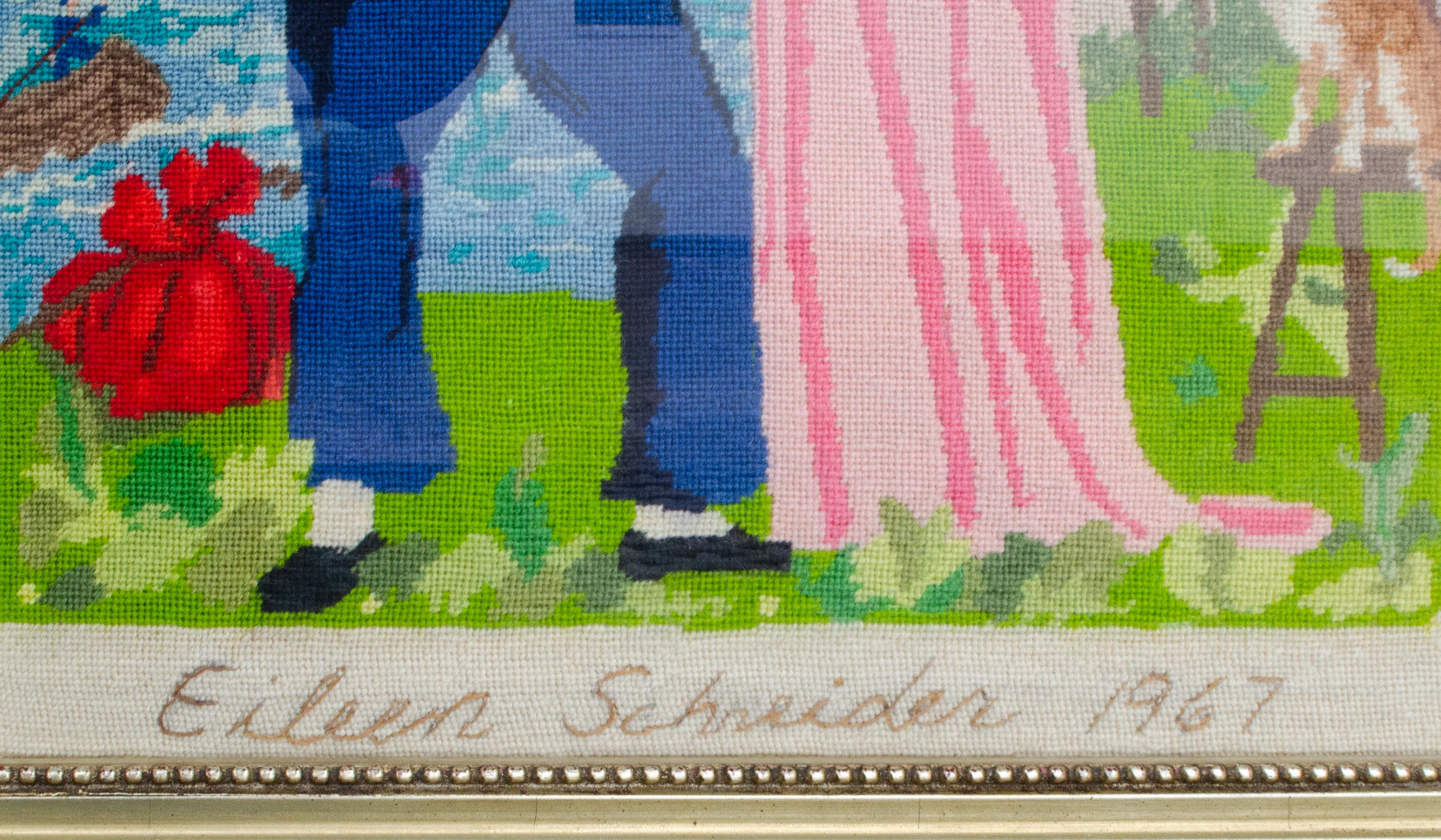 Classic American Needlepoint, 1967, by Eileen Schneider For Sale 2