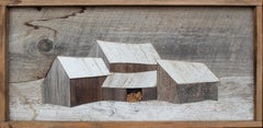 Vintage Farmhouse Wood Assemblage by John W. Long "Artist in Wood"