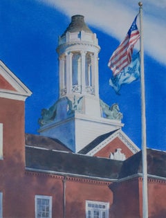 Vintage David Dewey Watercolor of Reader's Digest Headquarters