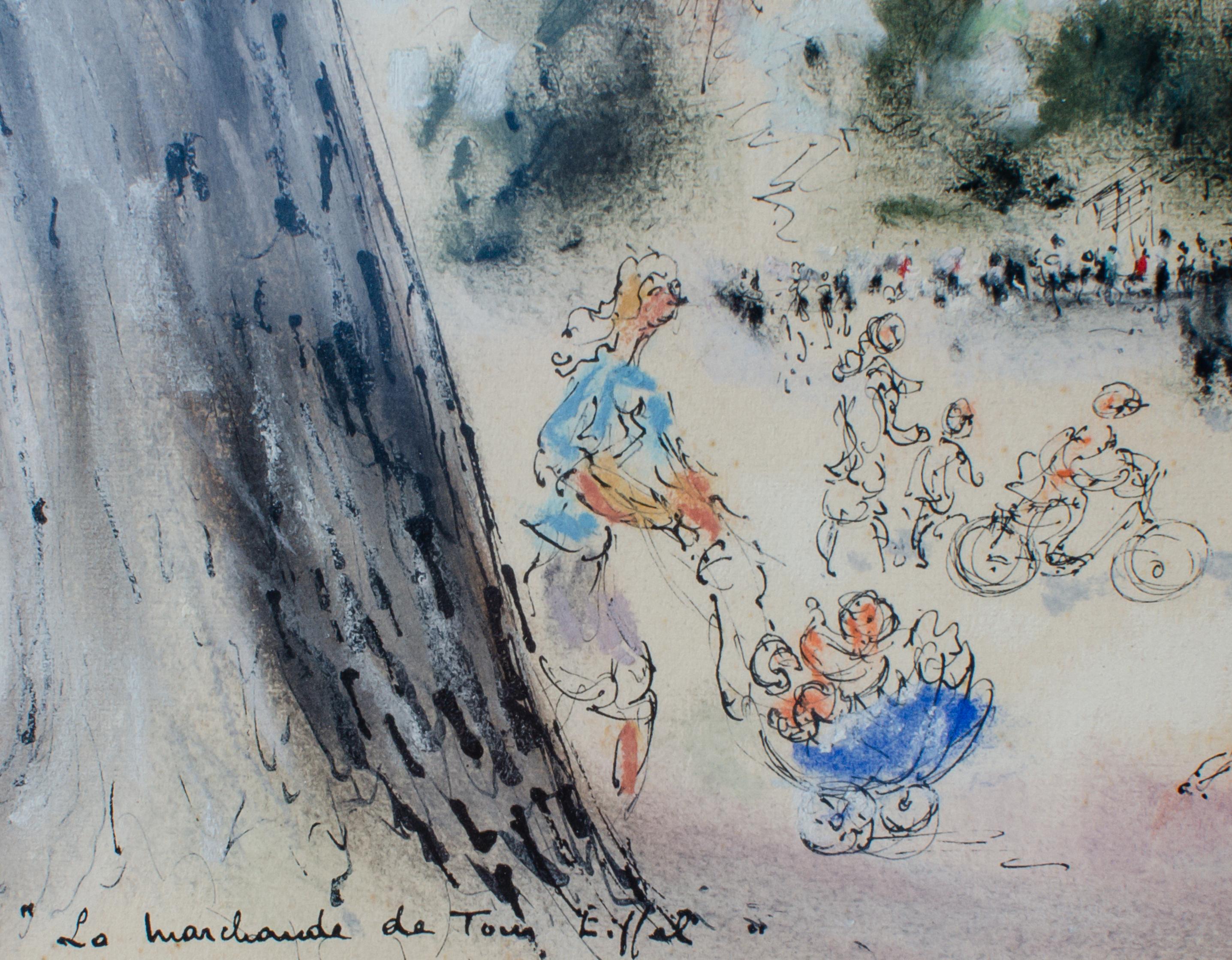 André Hambourg Torre Eiffel Acquerello - Art Scuola francese di Andre Hambourg