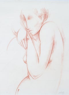 Norman Gorbaty Disegno cubista di donna a pastello