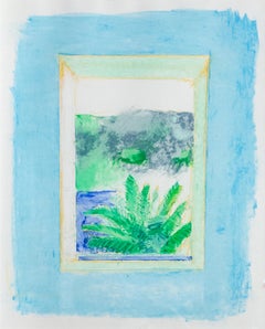 Charming Anthony Fry Chalk Drawing, 1984