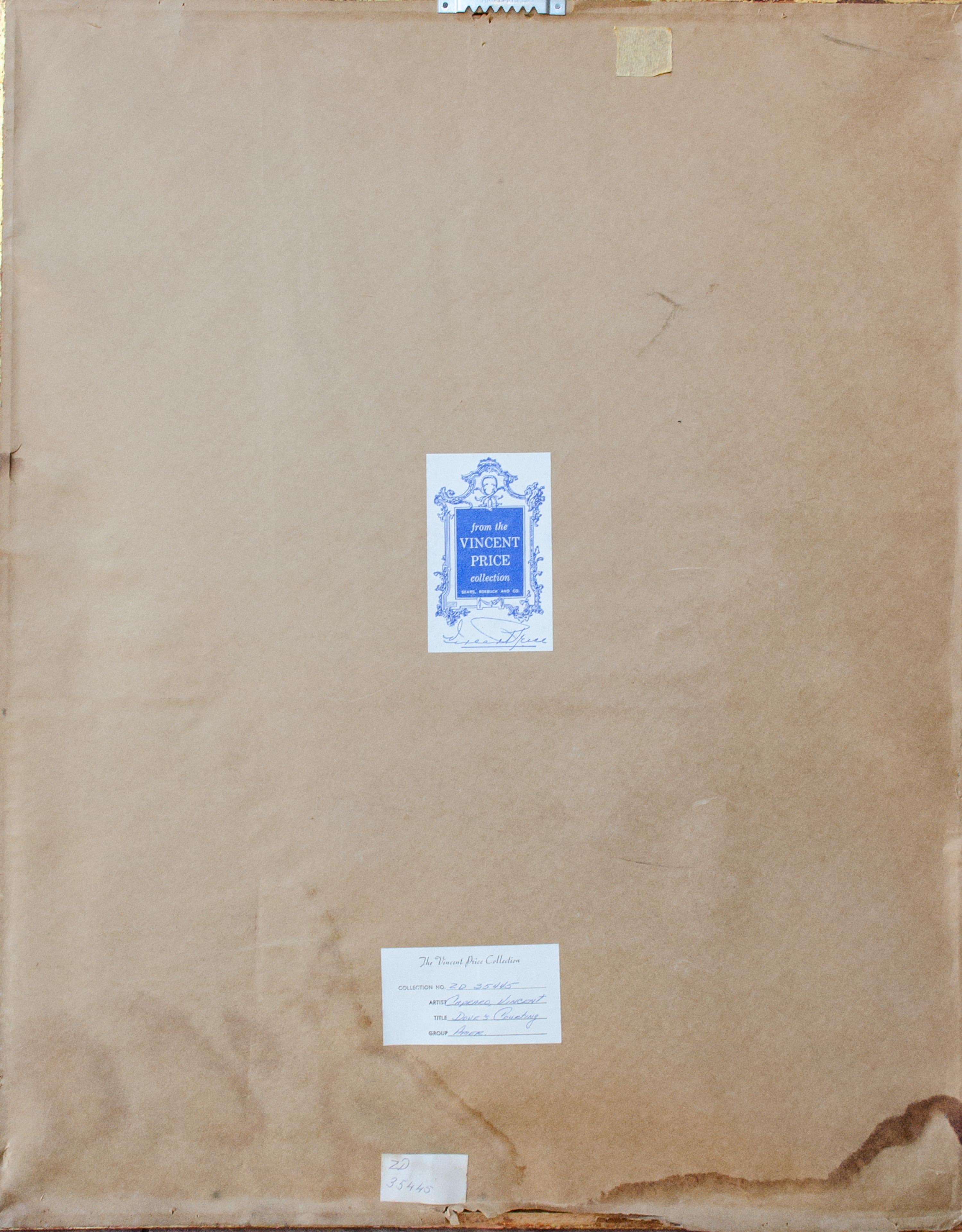 Former Vincent Price Collection, Dove Drawing by Vincent Capraro For Sale 3