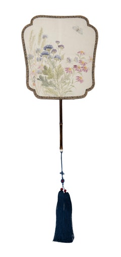 Herborist Spring Colour (佰草春色) - Hand Painted Silk Fan with Bamboo Handle