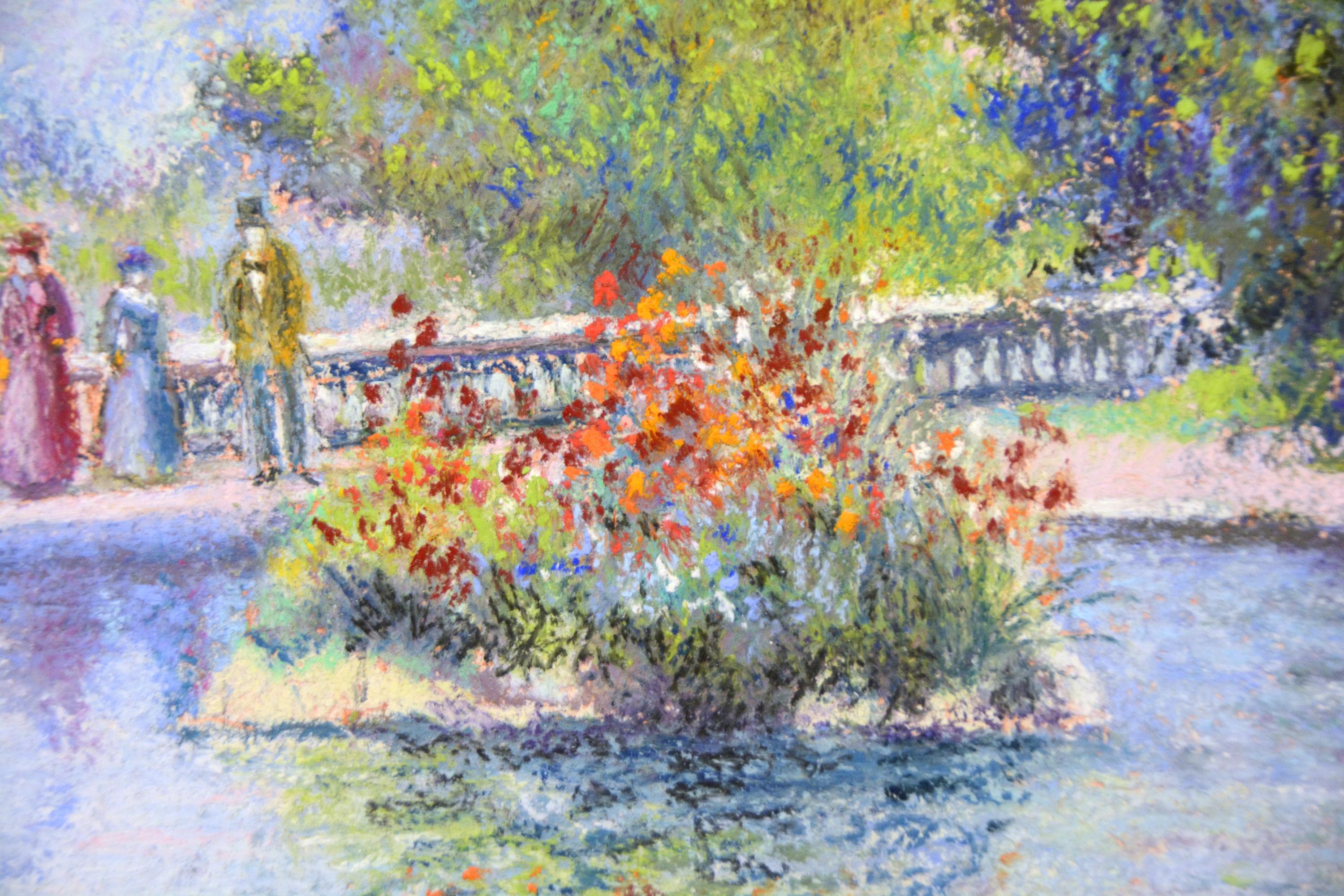 Le bassin du château (Nice, Côte d'azur) - Art de Hughes Claude Pissarro