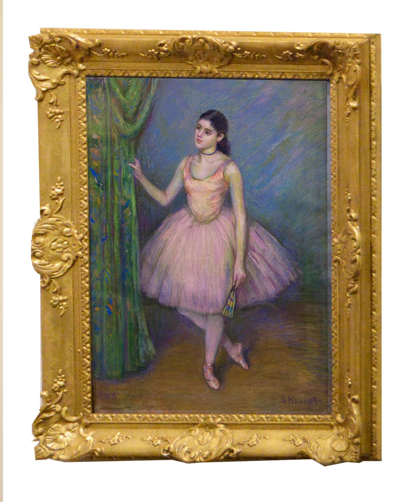Ballerina in rosa - Art Realismo americano di Louis Kronberg