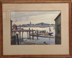 Gordon Grant, Gloucester Harbor, Watercolor, Cape Ann, Signed