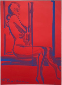 Nude at the Window - original art by Paula Craioveanu 