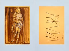"Brüge des Heiligen Sebastian" Diptychon 2 Sepia-Tintenzeichnungen von Paula Craioveanu