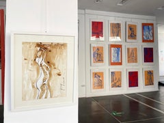 In the Shadow - original sepia drawing by Paula Craioveanu IN MAT