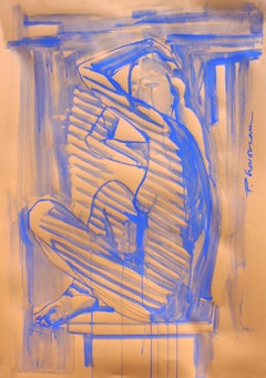 Esperienza sensoriale - nudo originale di grandi dimensioni di Paula Craioveanu  39x27.5in