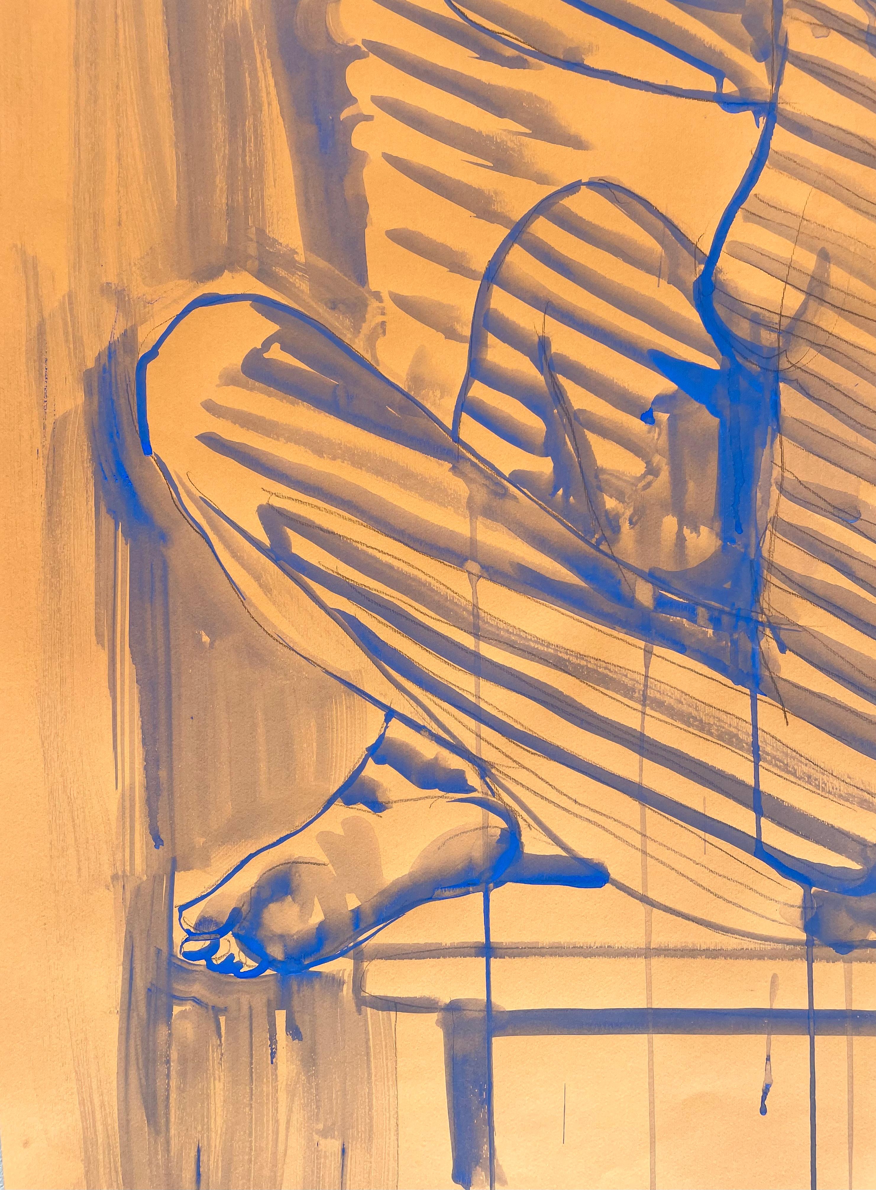 Sensory Experience - original large nude art by Paula Craioveanu  39x27.5in For Sale 4