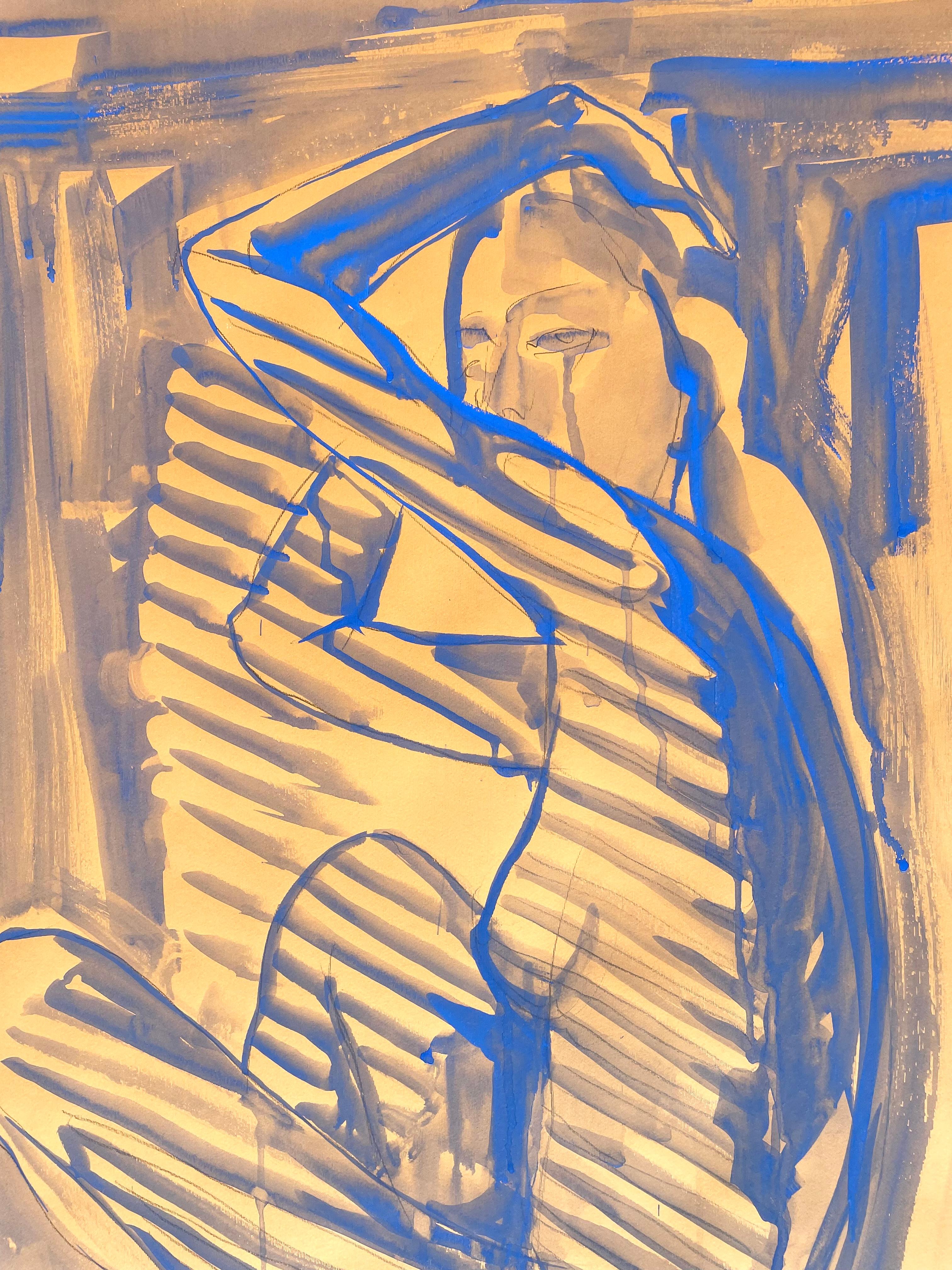 Sensory Experience - original large nude art by Paula Craioveanu  39x27.5in For Sale 5