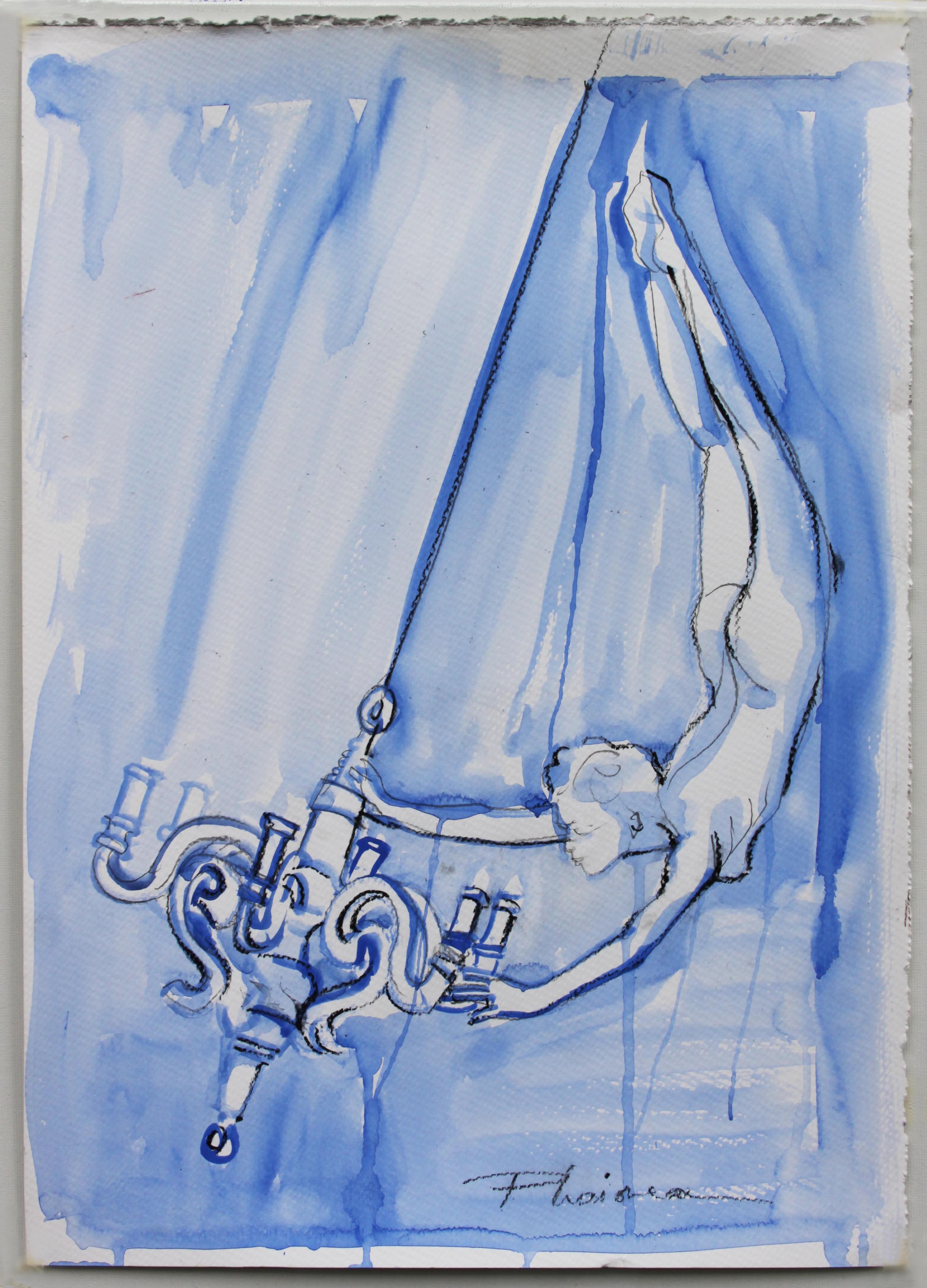 Flying High - Femme nue à l'intérieur - par Paula Craioveanu - art original