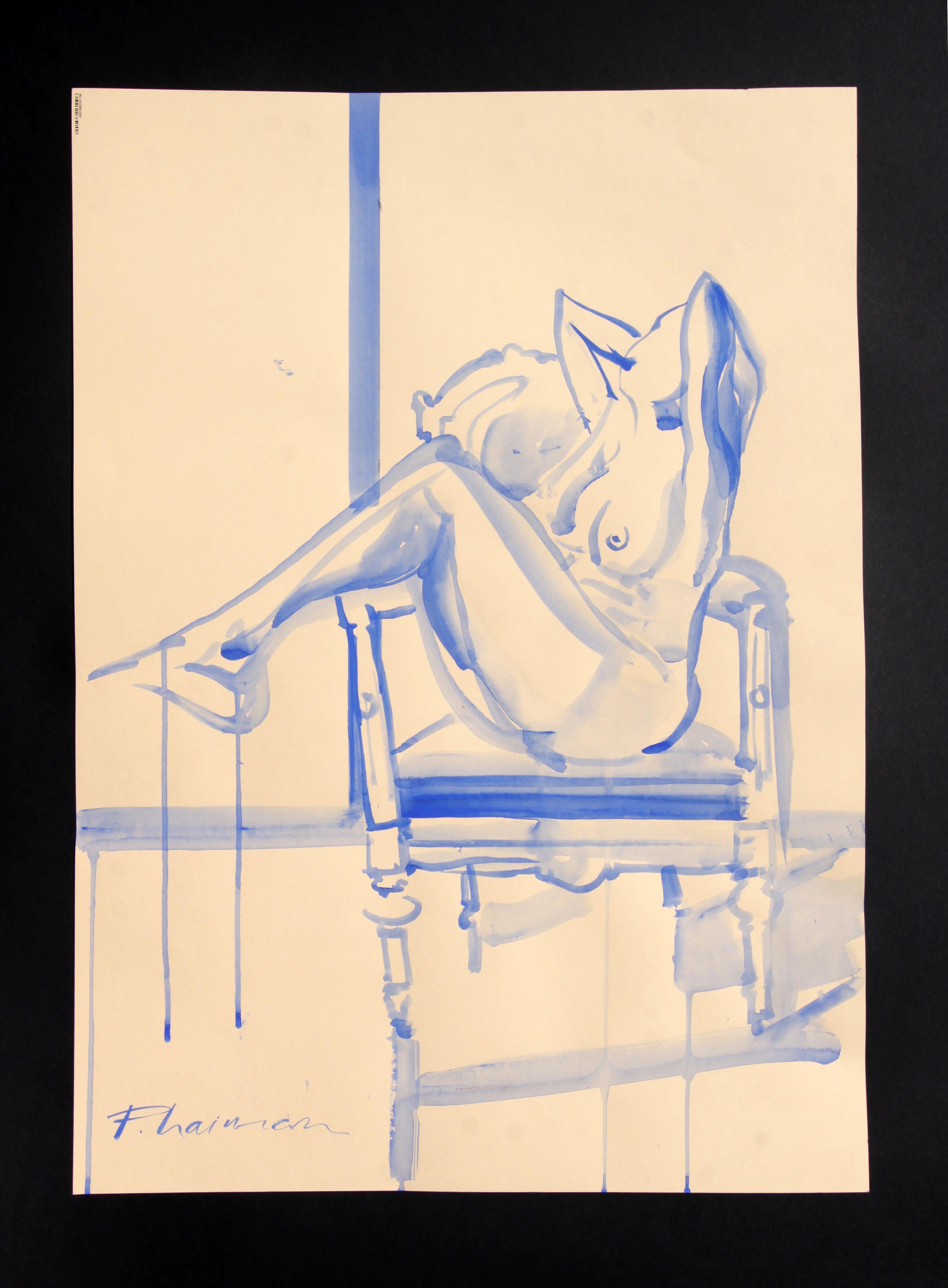 Bright Day - original female nude by Paula Craioveanu inspired Matisse For Sale 2