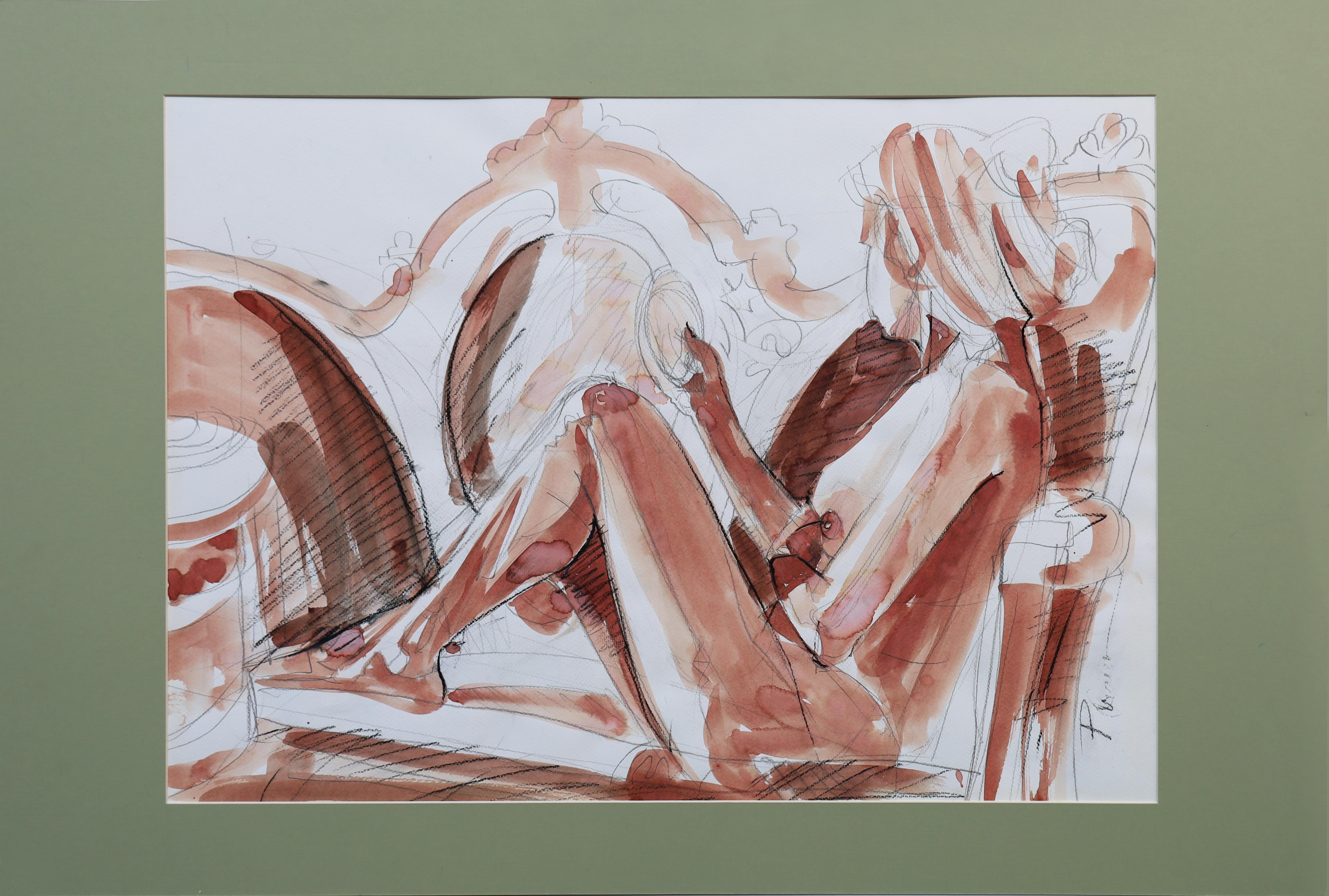 Dans le miroir - nu féminin original de Paula Craioveanu en vente 1