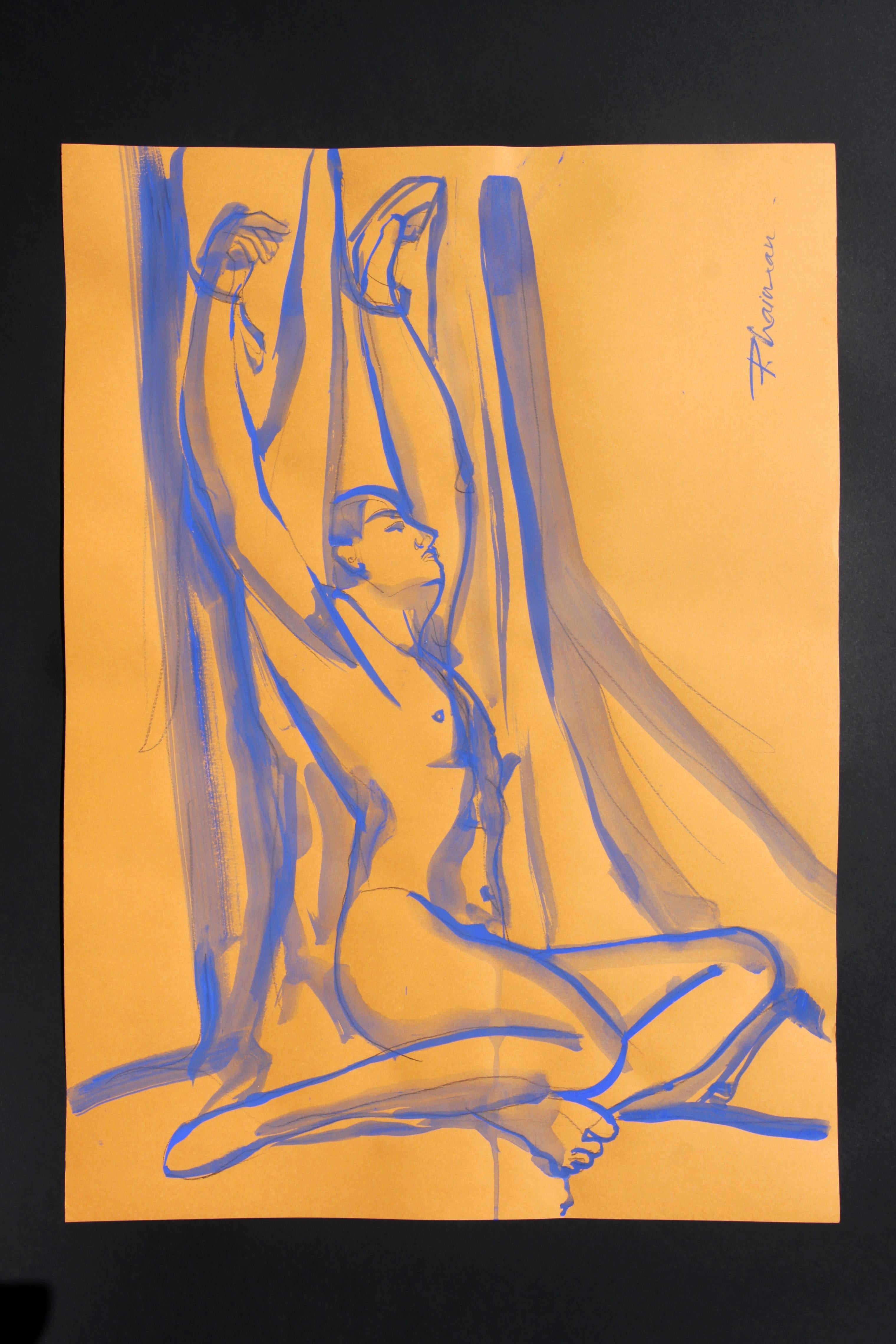 In Chains - Nu masculin d'art original de Paula Craioveanu en vente 2