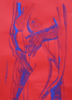 A Space for Two Original blauer ultramariner Akt von Paula Craioveanu