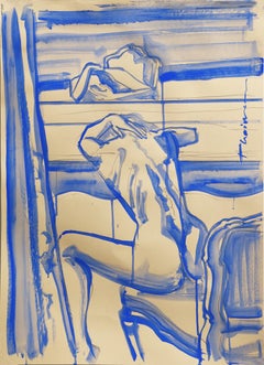 BLUES -  Nude original art by Paula Craioveanu 
