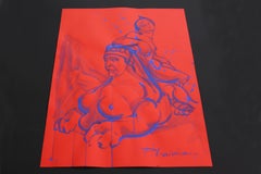 La Sfinge originale blu oltremare Neo Mitologia da Paula Craioveanu