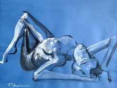 SOL AZUL arte original Paula Craioveanu Desnudo inspirado en Matisse