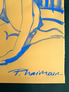 MUJER ENAMORADA desnudo femenino de Paula Craioveanu -arte original inspirado en Matisse