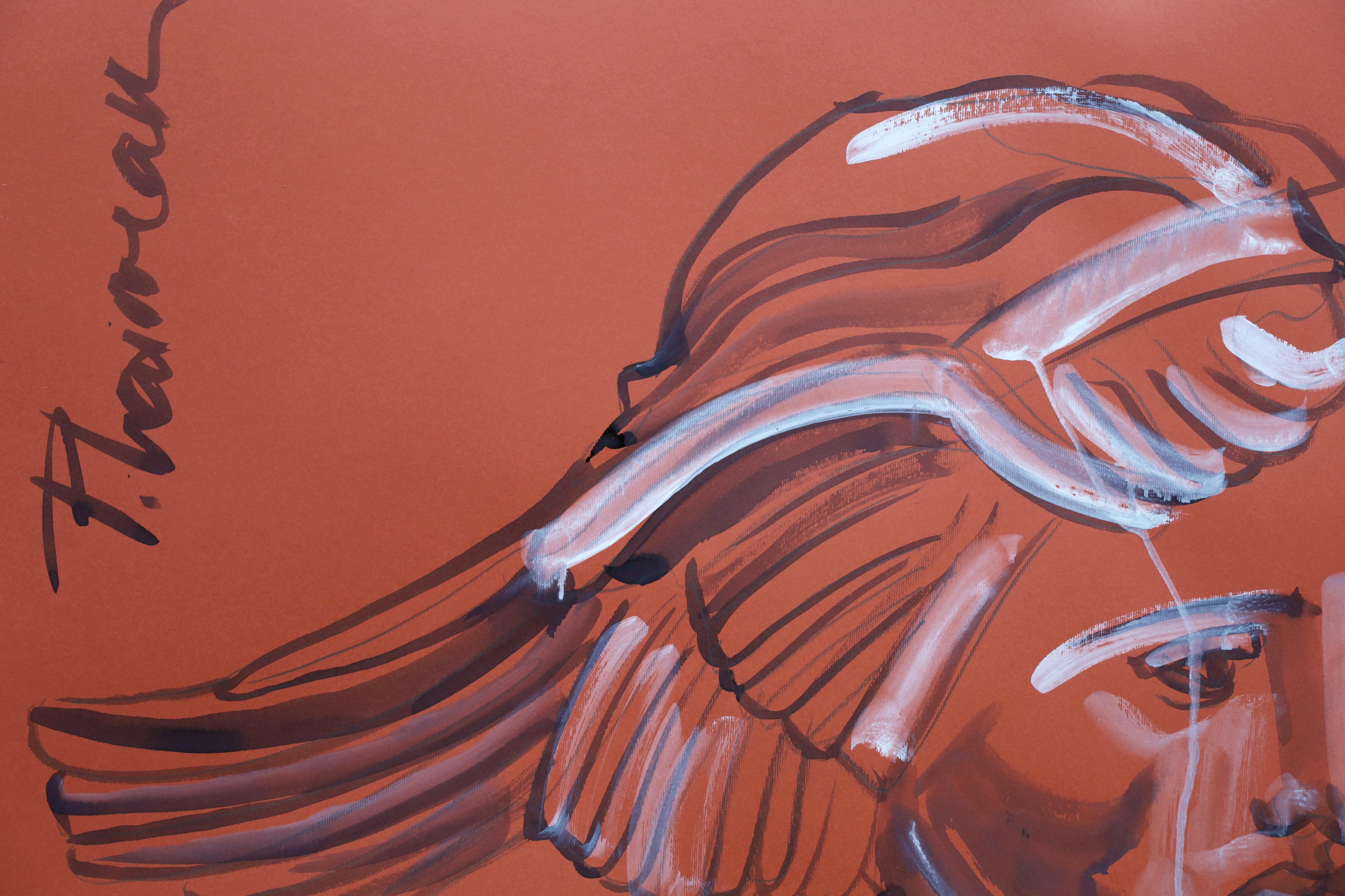 hypnos 2 God of Sleep, signiert Paula Craioveanu, Öl auf Leinwand im Angebot 1