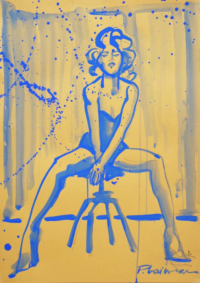 Paula Craioveanu - Pleasure Principle Tempera Pencil Charcoal Drawing ...